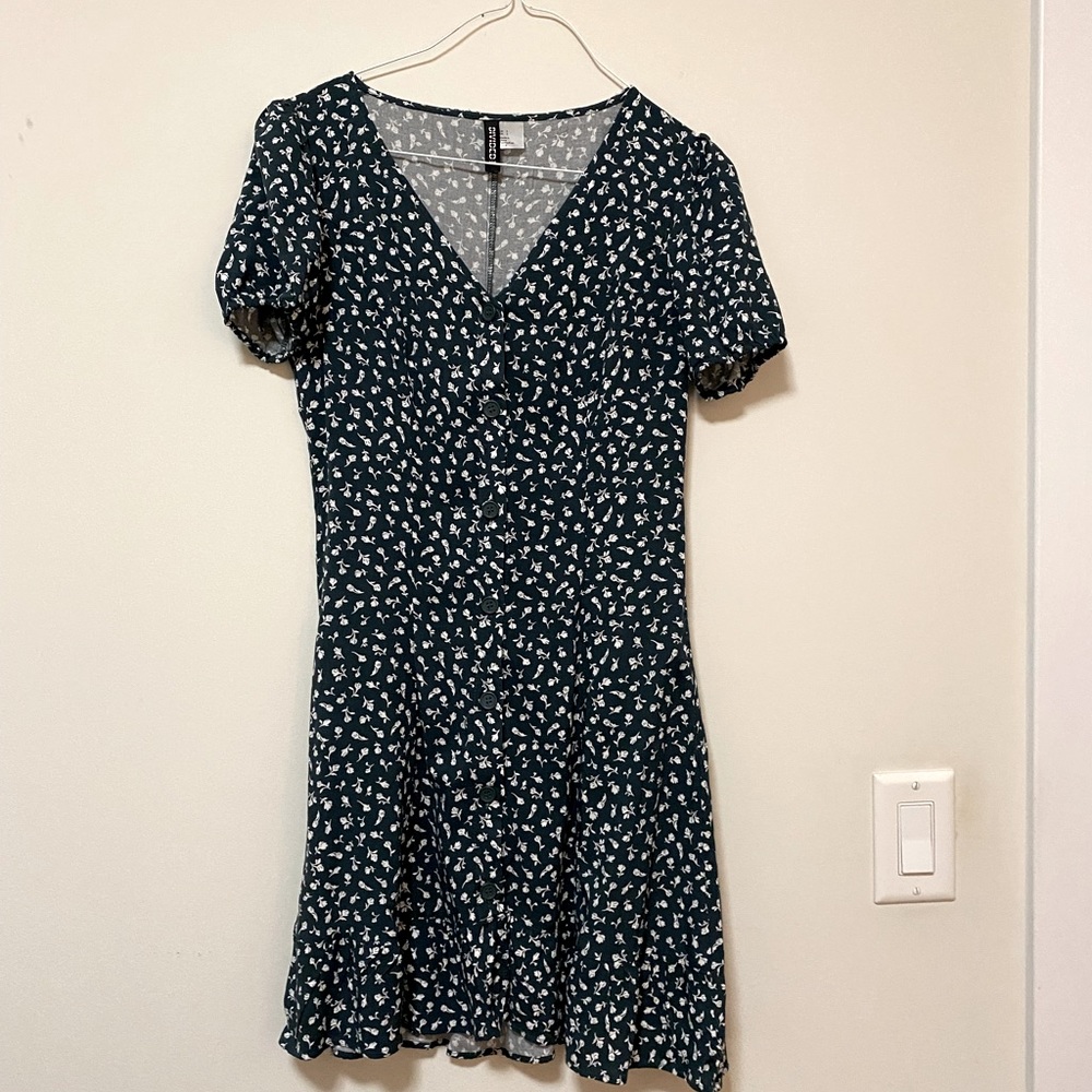 H&M Green Floral Dress